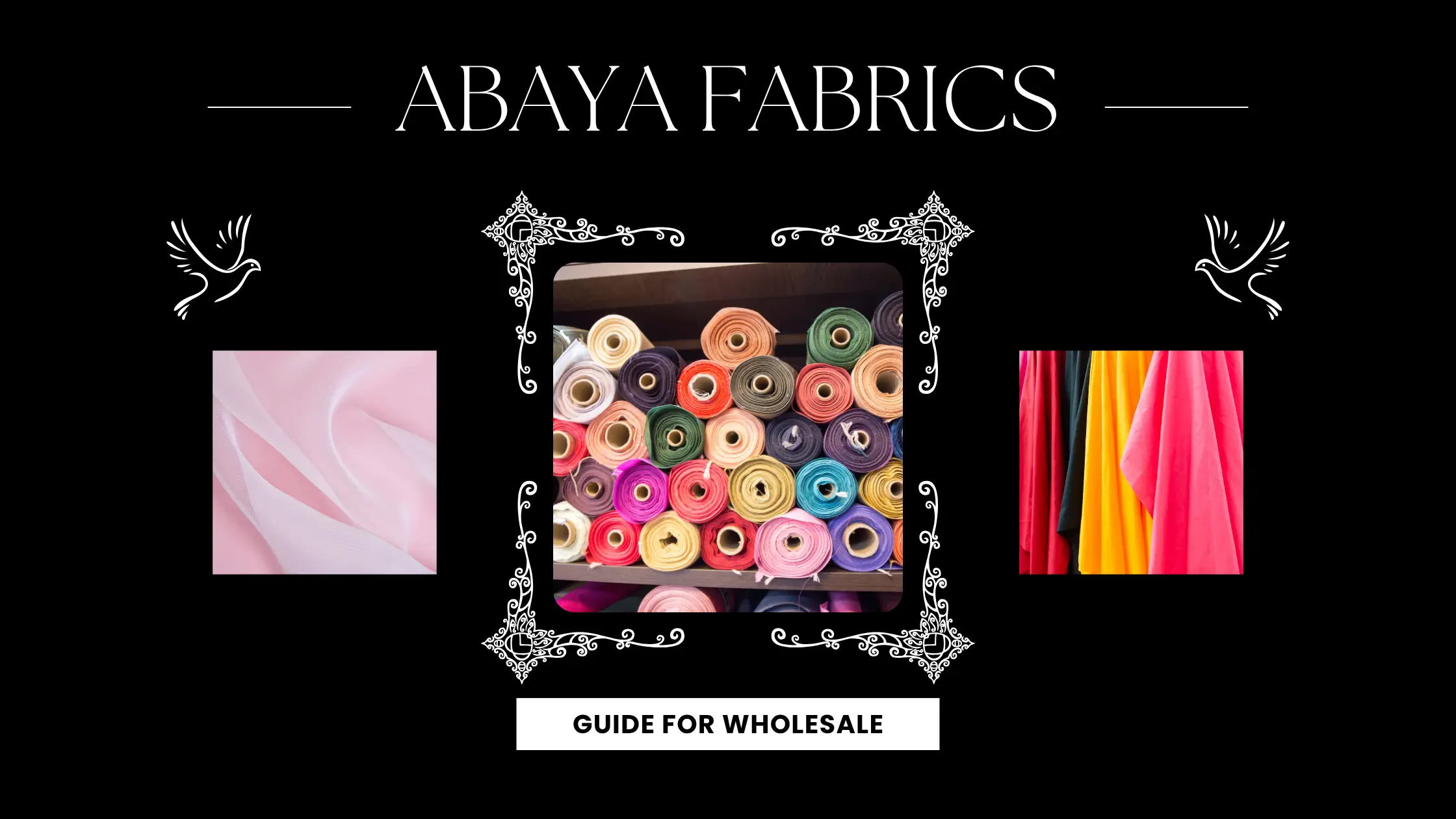 fabric rolls stacked in warehouse