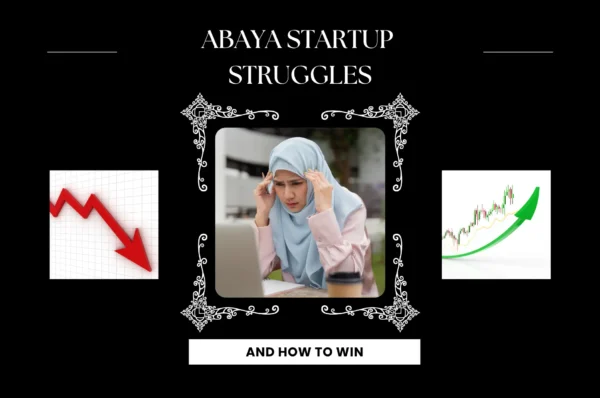 women in pic ,her abaya business is going down